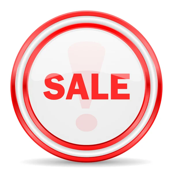 Prodej červený bílý lesklý web ikony — Stock fotografie