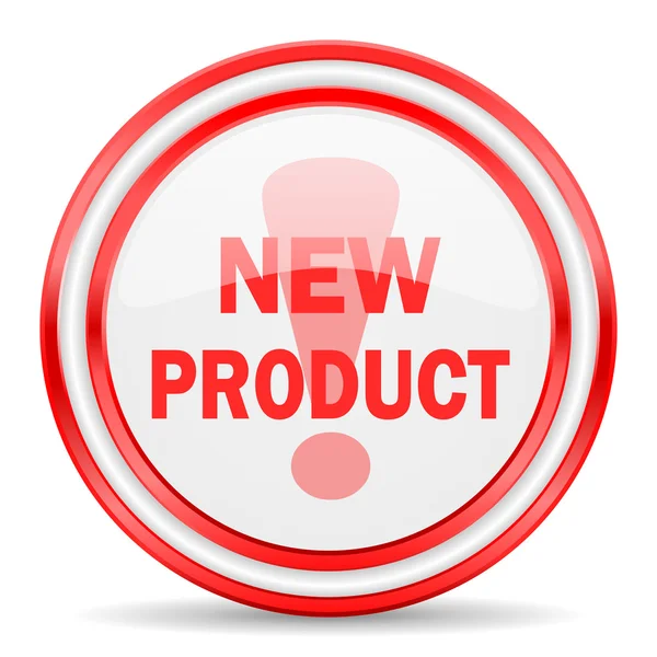 New product red white glossy web icon — Stock Photo, Image