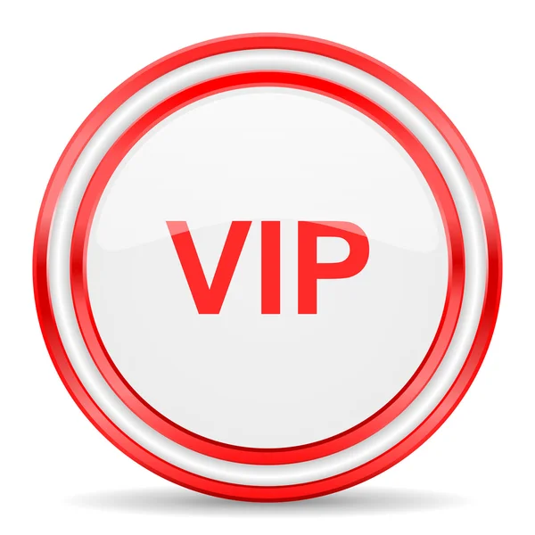 Vip red white glossy web icon — Stock Photo, Image