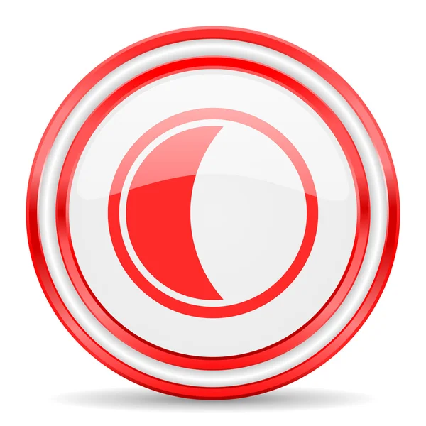 문 빨간색 흰색 광택 웹 아이콘 — 스톡 사진