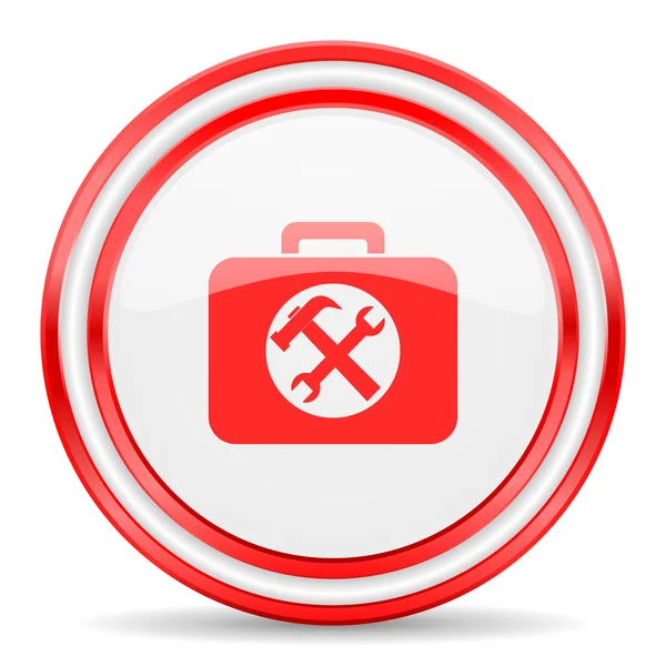 Toolkit red white glossy web icon — Stock Photo, Image