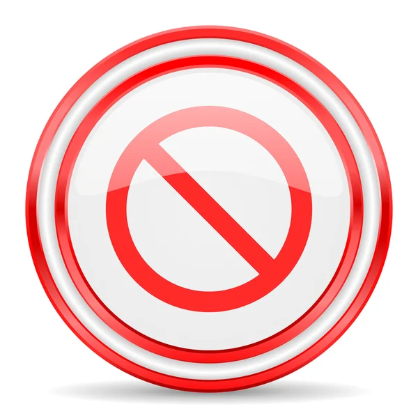 Access denied red white glossy web icon — Stock Photo, Image