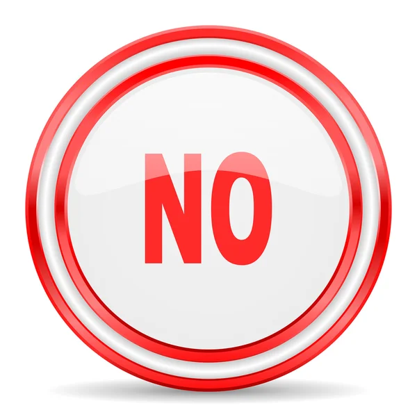 No red white glossy web icon — Stock Photo, Image