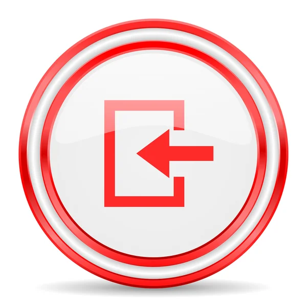 Enter red white glossy web icon — стоковое фото