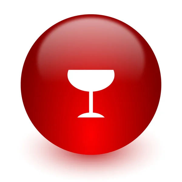 Alkol beyaz zemin üzerine kırmızı bilgisayar simgesi — Stok fotoğraf