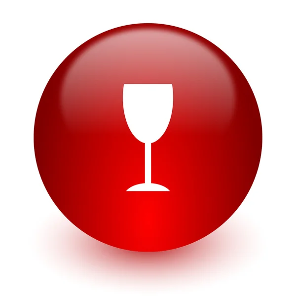 Alkohol röda datorikonen på vit bakgrund — Stockfoto