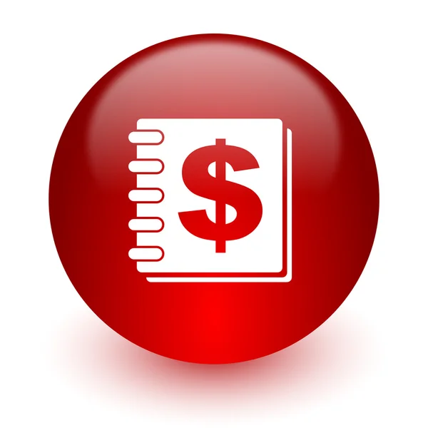 Geld rotes Computersymbol auf weißem Hintergrund — Stockfoto