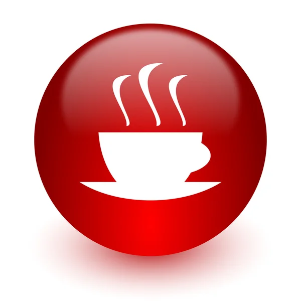 Espresso red computer icon on white background — Stock Photo, Image