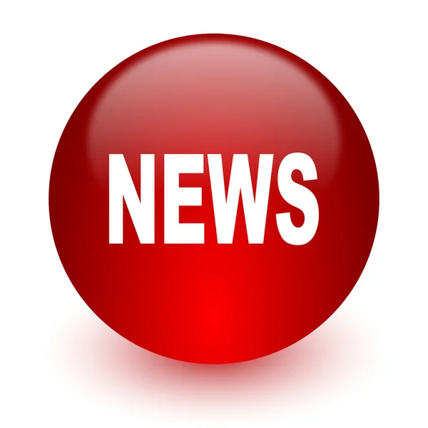 News red computer icon on white background — Stock Photo, Image