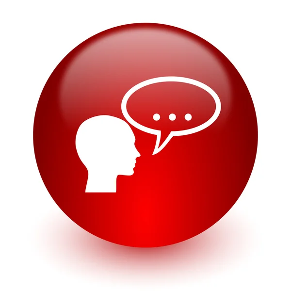 Forum rotes Computersymbol auf weißem Hintergrund — Stockfoto