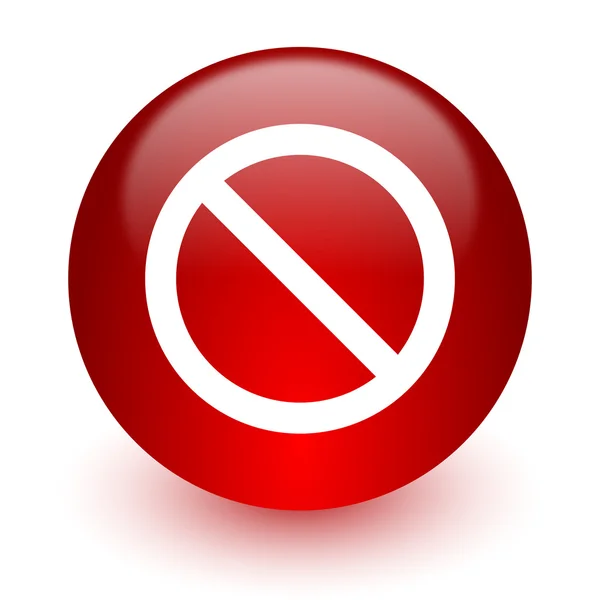 Доступ запрещен красный значок компьютера на белом фоне — стоковое фото