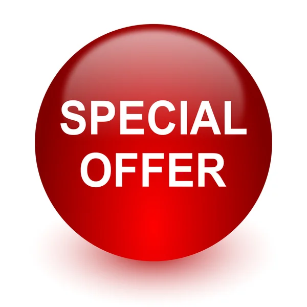 Special offer red computer icon on white background — Stock Photo, Image