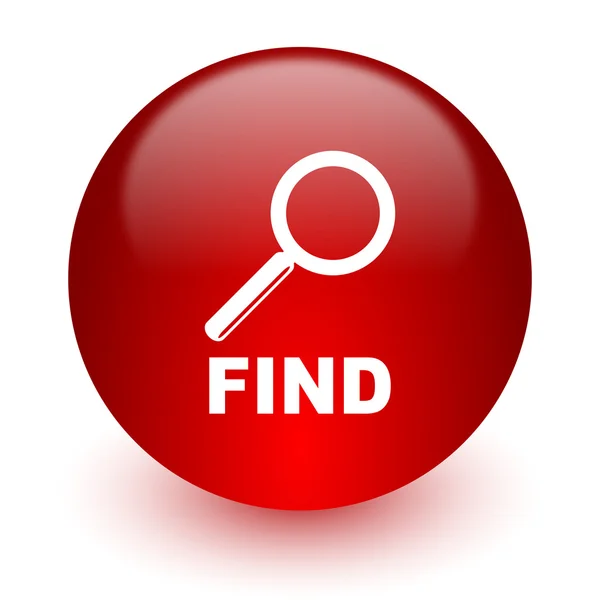 Find red computer icon on white background — Stock Photo, Image