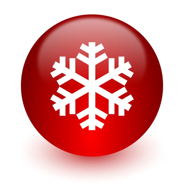 Snow red computer icon on white background — Stock Photo, Image