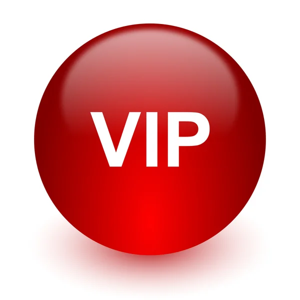 Vip red computer icon on white background — Stock Photo, Image