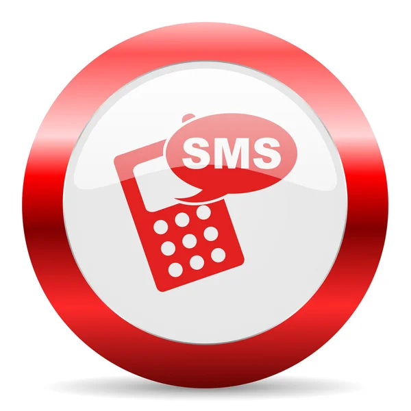 SMS WWW błyszczący ikona — Zdjęcie stockowe