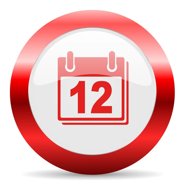 Calendar glossy web icon — Stock Photo, Image