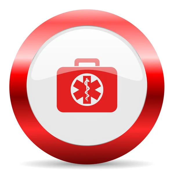 Rescue kit glossy web icon — Stock Photo, Image