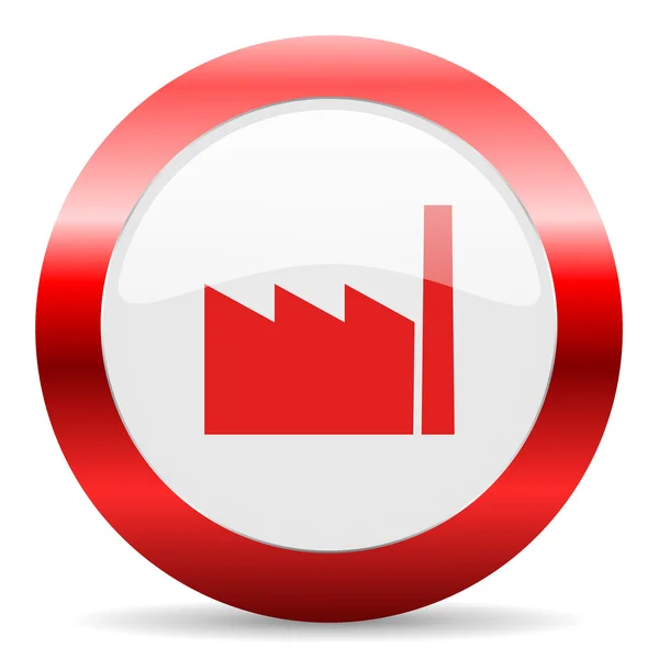 Factory glossy web icon — Stock Photo, Image
