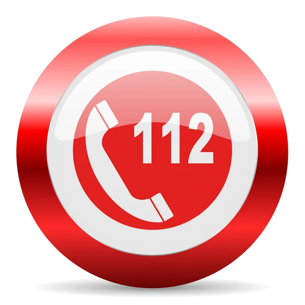 Emergency call glossy web icon — Stock Photo, Image