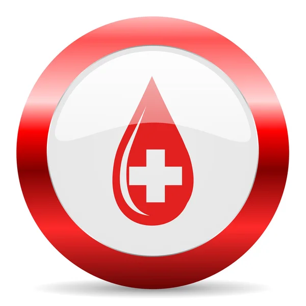 Blood glossy web icon — Stock Photo, Image