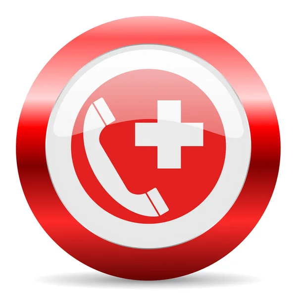 Emergency call glossy web icon — Stock Photo, Image