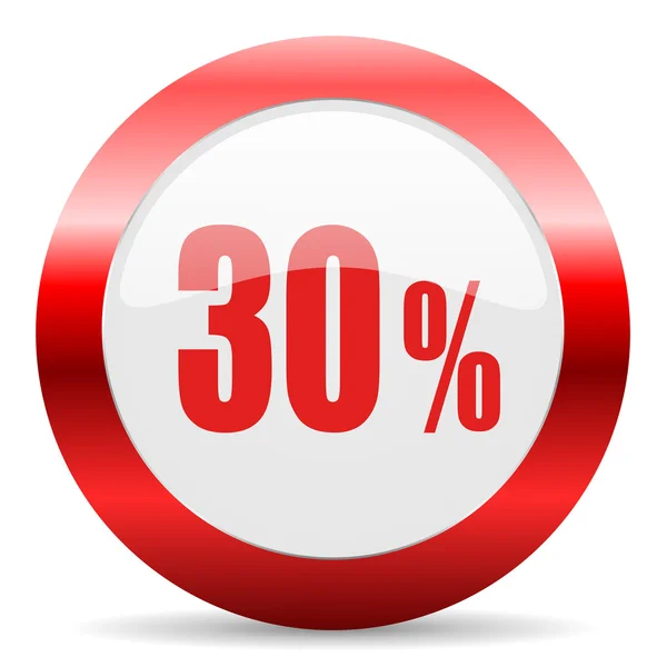 30 percent glossy web icon — Stock Photo, Image
