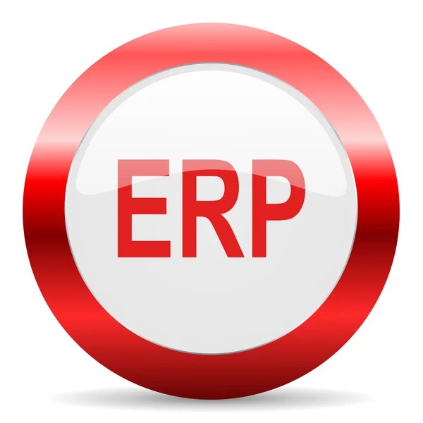 ERP glanzend web pictogram — Stockfoto