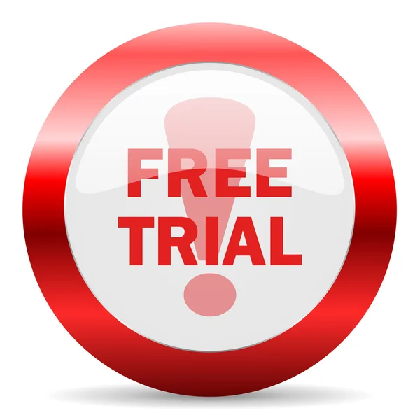 Free trial glossy web icon — Stock Photo, Image
