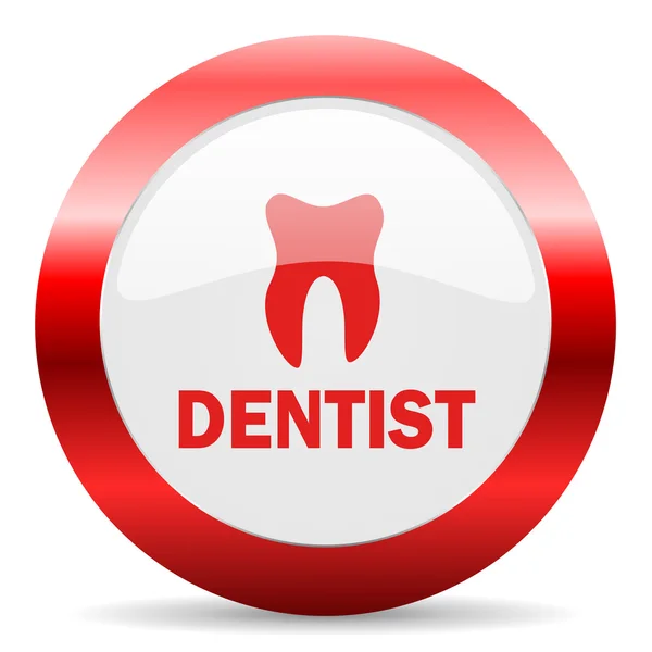 Οδοντίατρος γυαλιστερό web εικονίδιο — Φωτογραφία Αρχείου