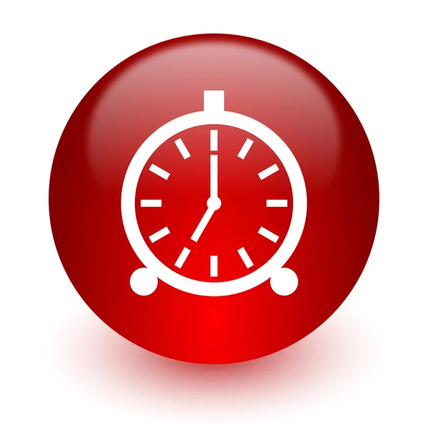 Alarm red computer icon on white background — Stock Photo, Image