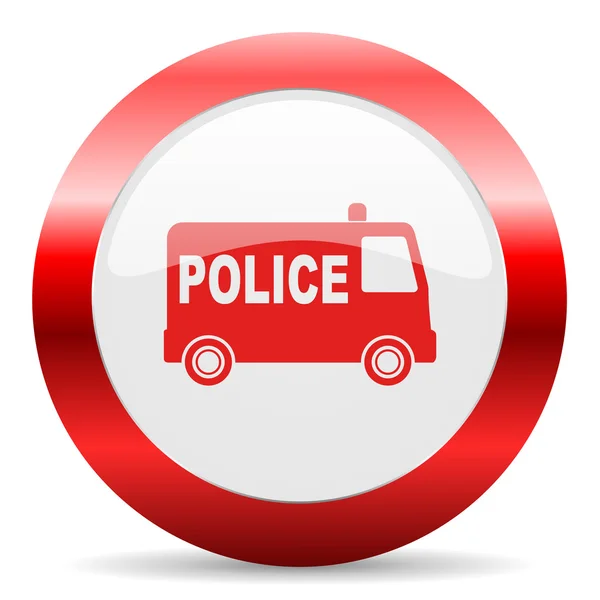 Police glossy web icon — Stock Photo, Image