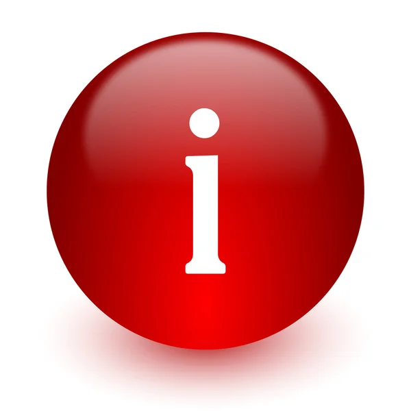 Information red computer icon on white background — Stock Photo, Image