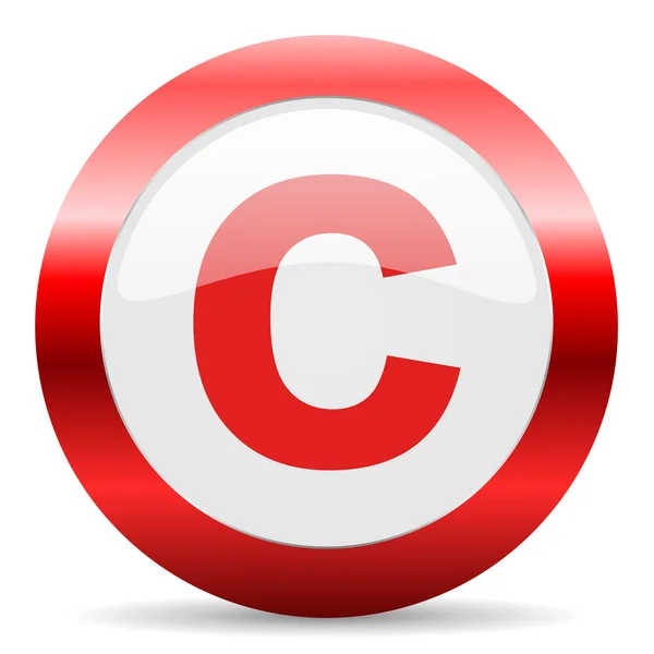 Copyright glanzend web pictogram — Stockfoto