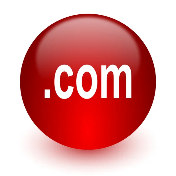 Com red computer icon on white background — Stock Photo, Image