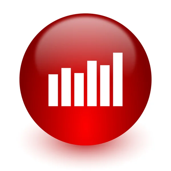 Graphique icône de l'ordinateur rouge sur fond blanc — Photo