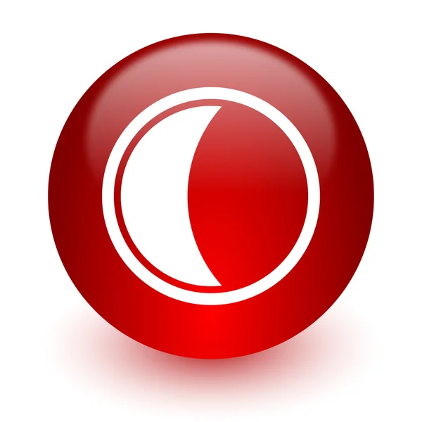 Moon red computer icon on white background — Stock Photo, Image