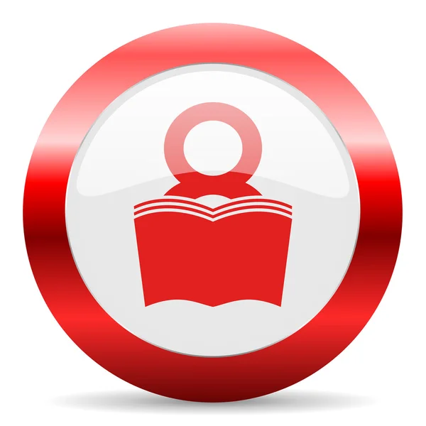 Book glossy web icon — Stock Photo, Image