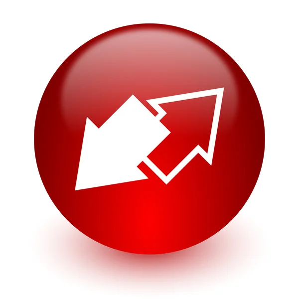Austauschen rotes Computersymbol auf weißem Hintergrund — Stockfoto