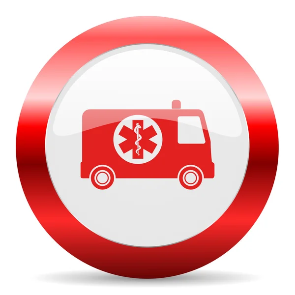 Ambulancia brillante icono web —  Fotos de Stock