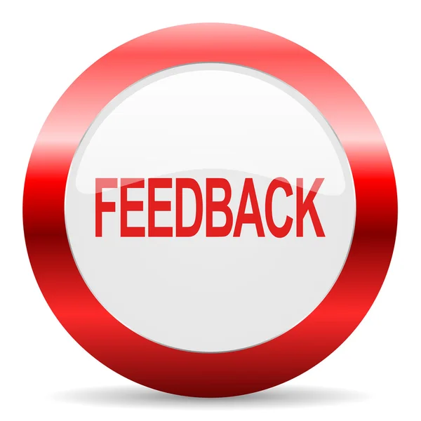 Feedback glossy web icon — Stock Photo, Image