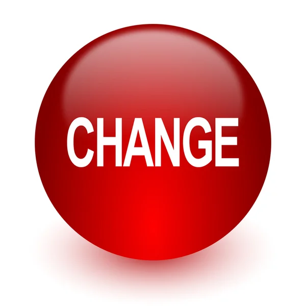 Change red computer icon on white background — Stock Photo, Image