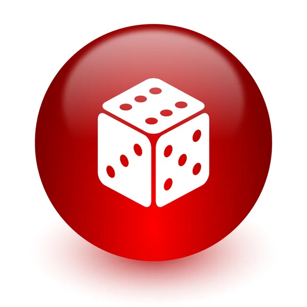 Game red computer icon on white background — Stock Photo, Image