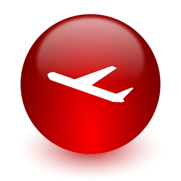 Rotes Computersymbol auf weißem Hintergrund — Stockfoto