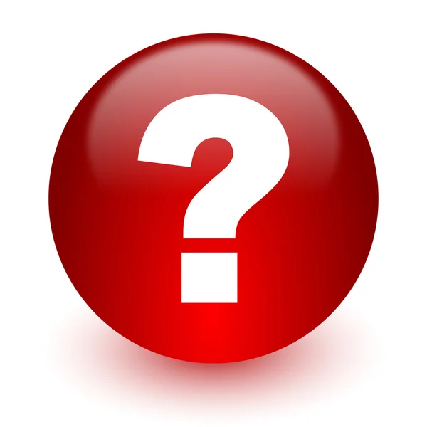 Question mark red computer icon on white background — Stock Photo, Image