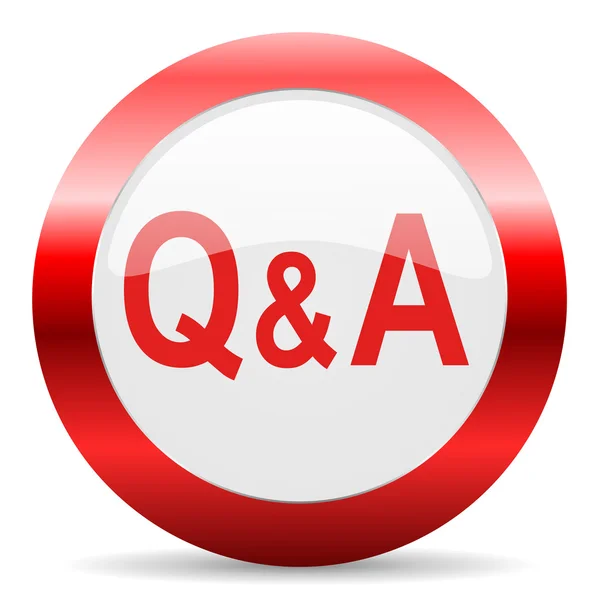 Question answer glossy web icon — Stock Photo, Image