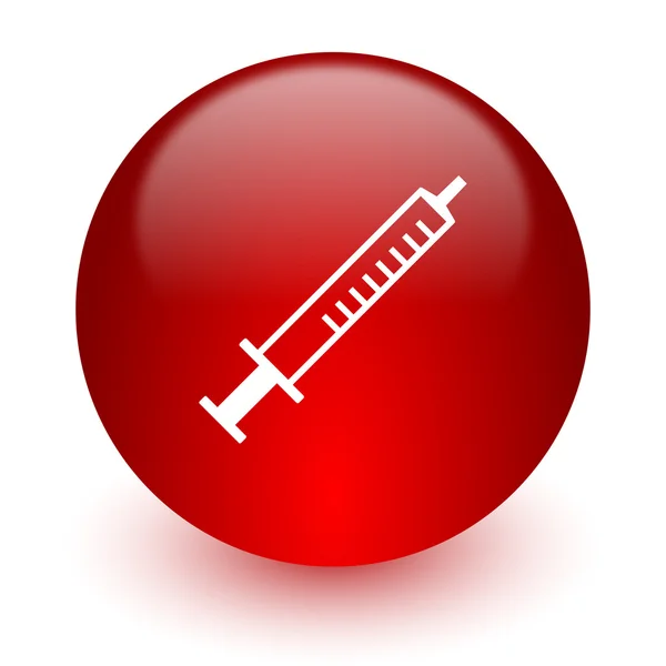 Medicine red computer icon on white background — Stock Photo, Image