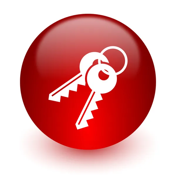 Keys red computer icon on white background — Stock Photo, Image