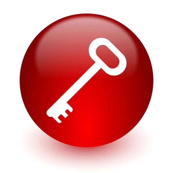 Klíčové červené počítač ikony na bílém pozadí — Stock fotografie
