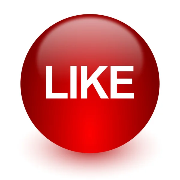 Like red computer icon on white background — Stock Photo, Image